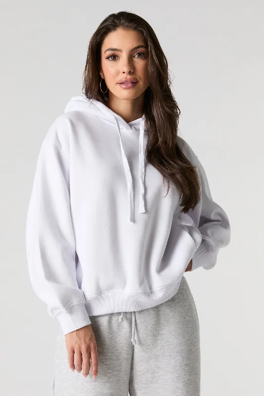 Elegant Casuals Oversized Solid Fleece Hoodie