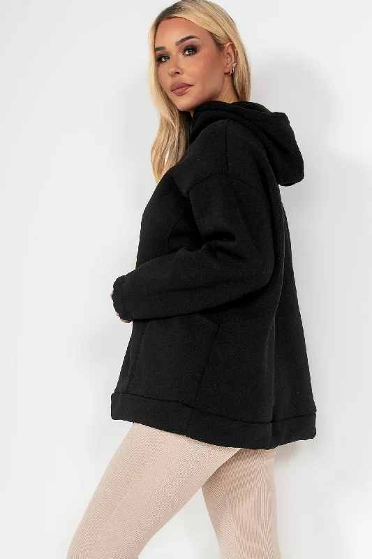Casual Chic Outfits Sacha Black Oversized Hoodie
