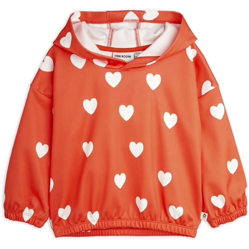 Relaxed Fashion Mini Rodini Red Hearts Wct Hoodie