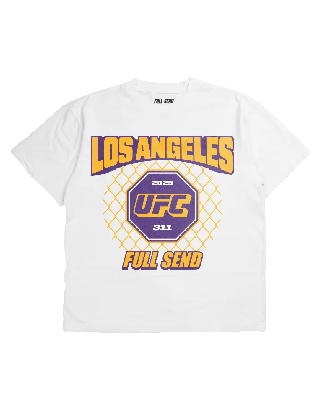 Cozy Essentials Wear UFC 311 LA Cage Blanc White T-Shirt