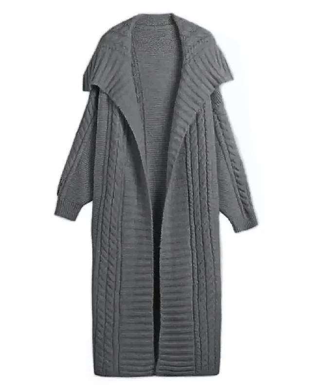 Breezy Outfits Oversized Mid Length Knitted Cardigan