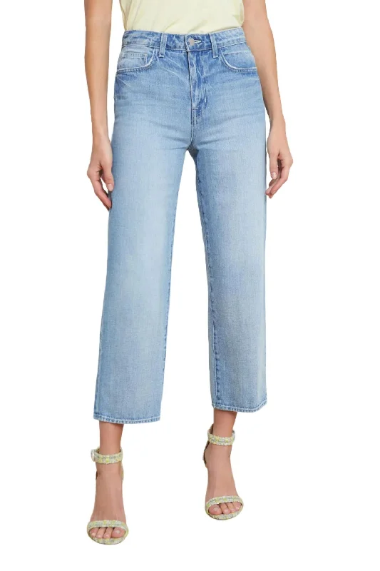 Comfortable Tops June Cropped Stovepipe Jeans In Palisade