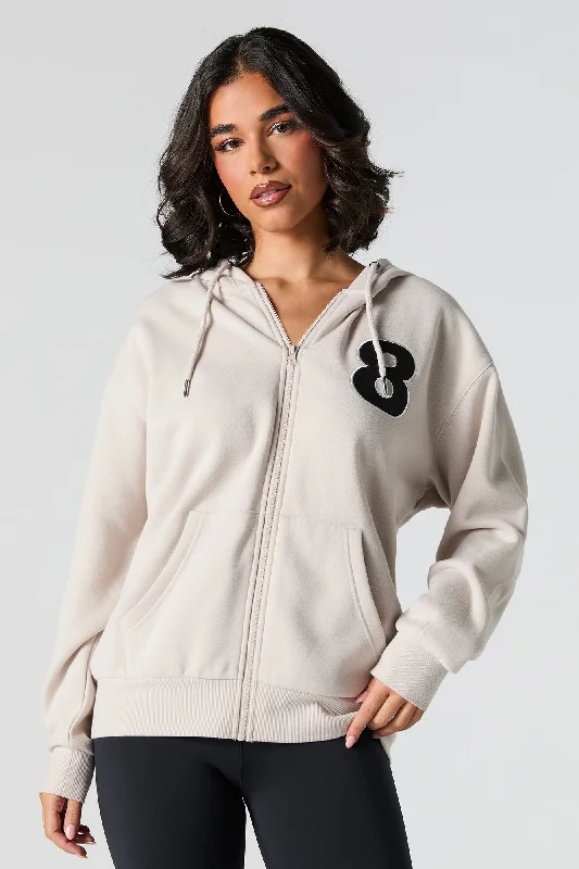 Comfortable Jackets Graphic Zip-Up Fleece Hoodie