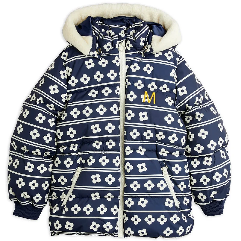 Comfy Layers Flowers AOP Hooded Puffer Jacket by Mini Rodini