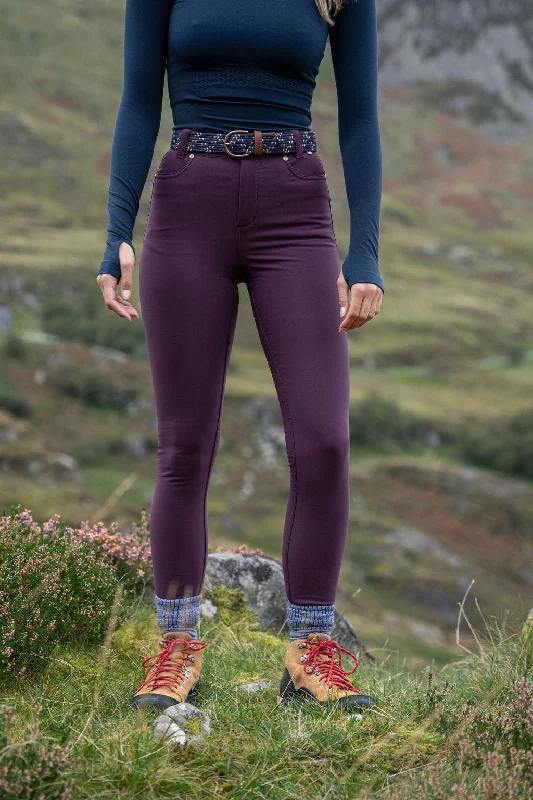 Trendy Dresses Thermal Skinny Outdoor Trousers - Aubergine