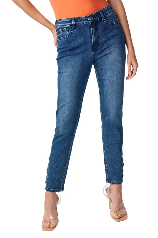 Relaxed Tops Slim Ankle-Length Jean In Denim Medium Blue