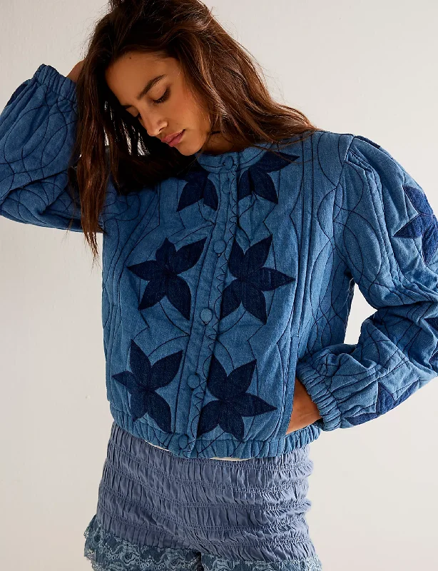 Relaxed Clothing Quinn Quilted Jacket, Indigo/Combo