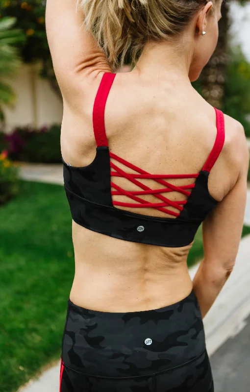 Light Layers Fire Bralette In Dark Camo