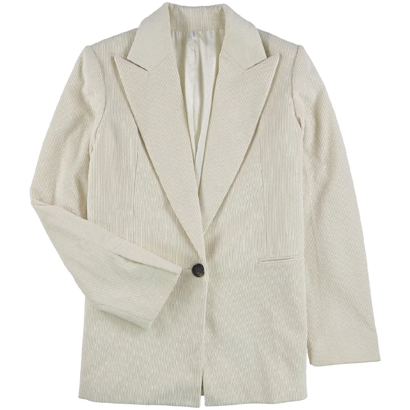 Classic Comfort Helmut Lang Womens Corduroy One Button Blazer Jacket, Beige, 10