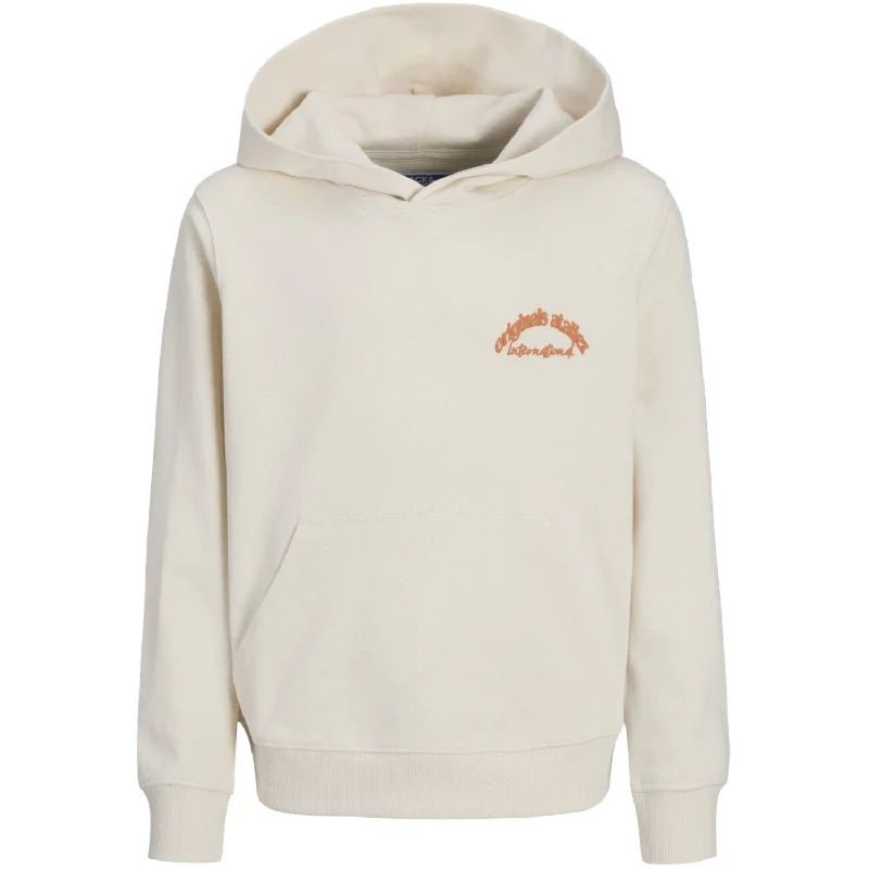 Fashionable Comfort Jack & Jones Junior Antique White Aros Type Sweat Hoodie Back