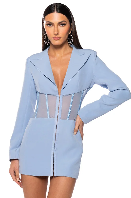 Easygoing Fashion GILDED KETON CORSET BLAZER