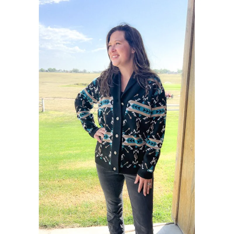 Cozy Essentials Wear Rowdy Crowd Aztec Cardigan