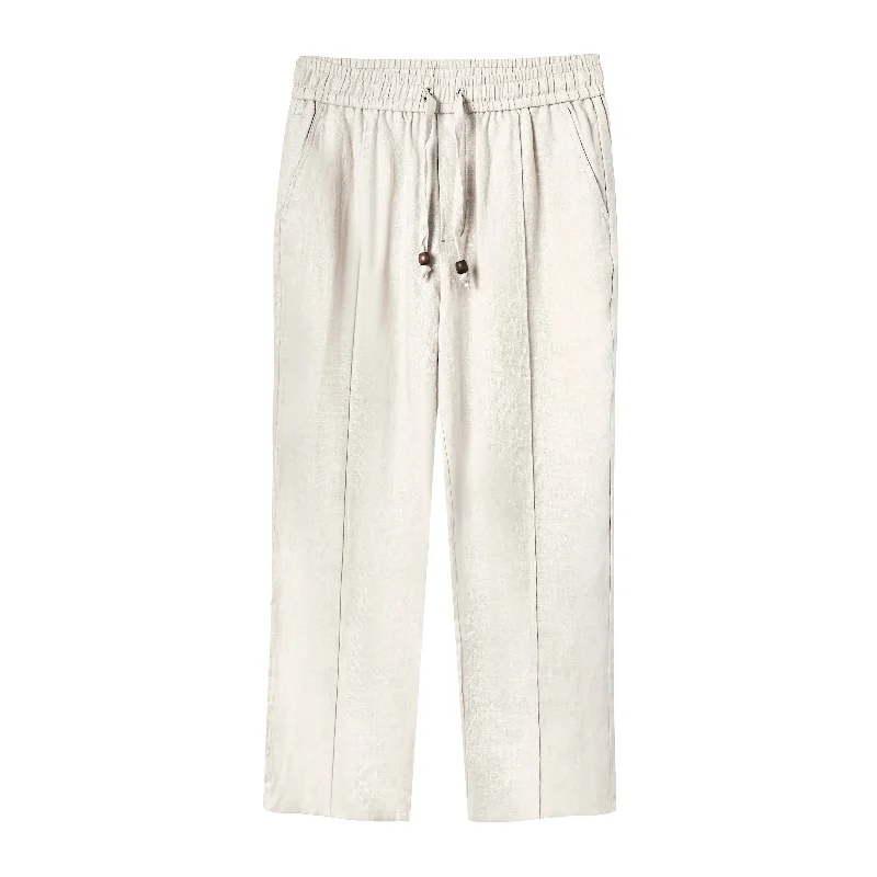 Relaxed Fashion Easy-Going Pants (Sand Linen)
