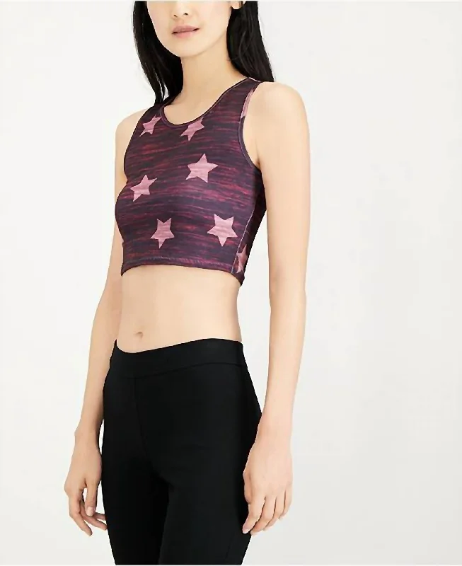 Simple Looks Active Junior Star Print Sports Bra In Pink