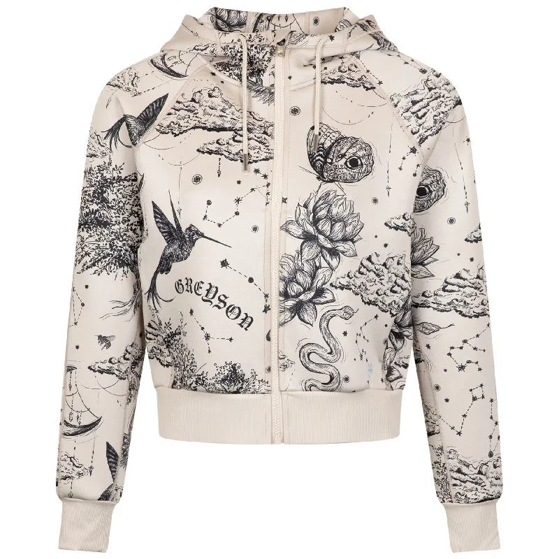 Soft Tops Womens Moon Diamond Kristina Full Zip Hoodie Sand - SS25