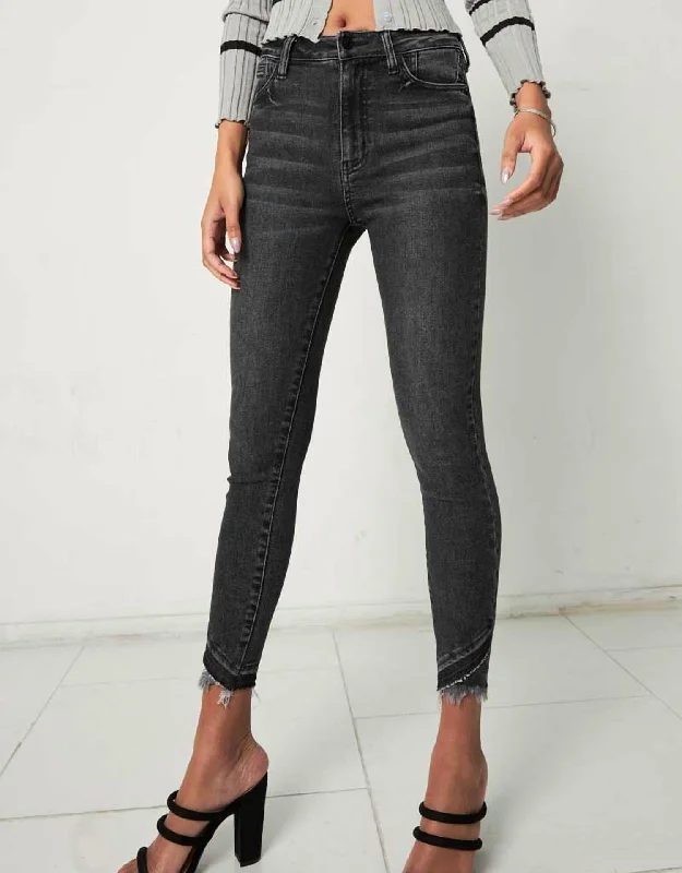 Casual Comfort Wear Diane High Rise Ankle Skinny Jean In Dark Grey