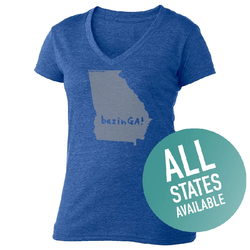 Comfortable Chic State of Mind Women's V-Neck - All 50 states available