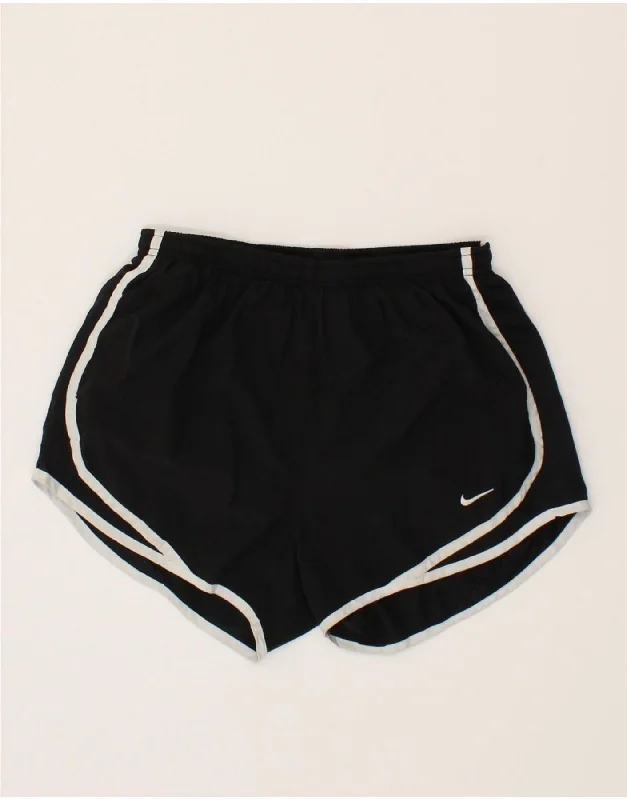 Comfortable Fashion Looks NIKE Womens Dri Fit Sport Shorts UK 10 Small  Black Polyester