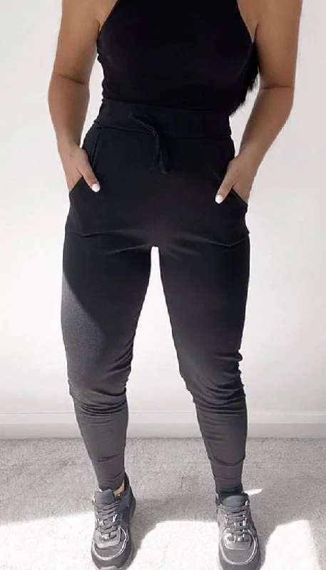 Soft Looks Plain Tied Front Fitted Jogger