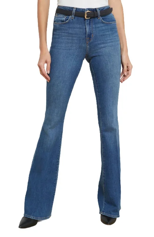 Relaxed Fit Wear Bell High Rise Flare Jeans In Authentique