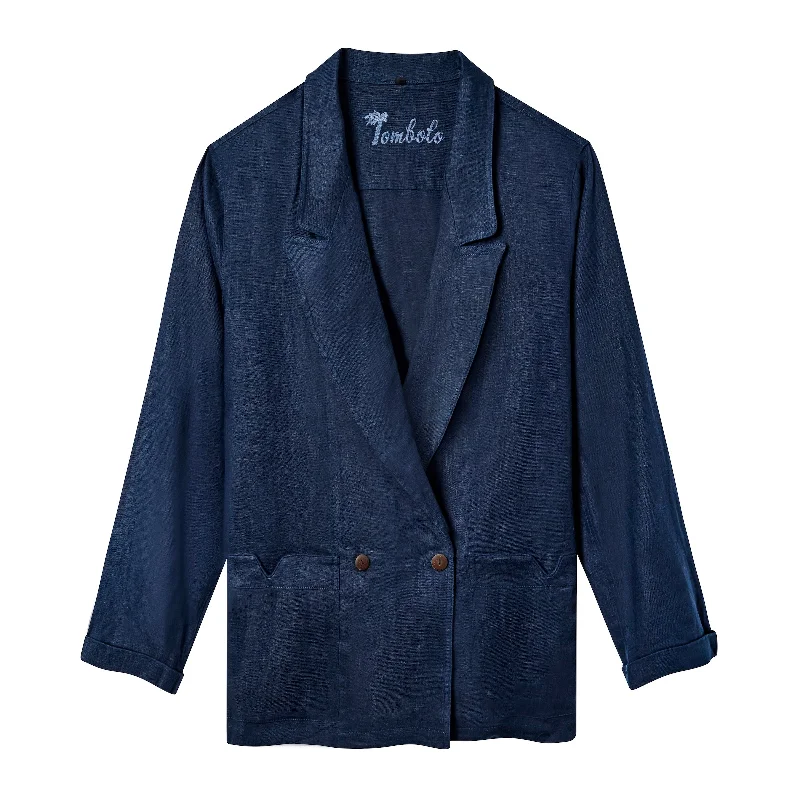 Light Dressing Easy-Going Jacket (Navy Linen)