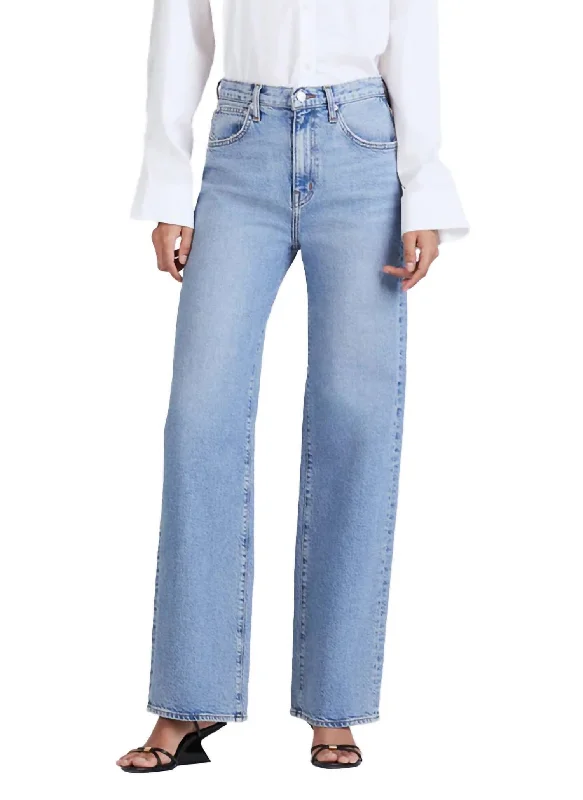 Simple Looks Faye High Rise Tailored Wide Leg Jean In Sutton