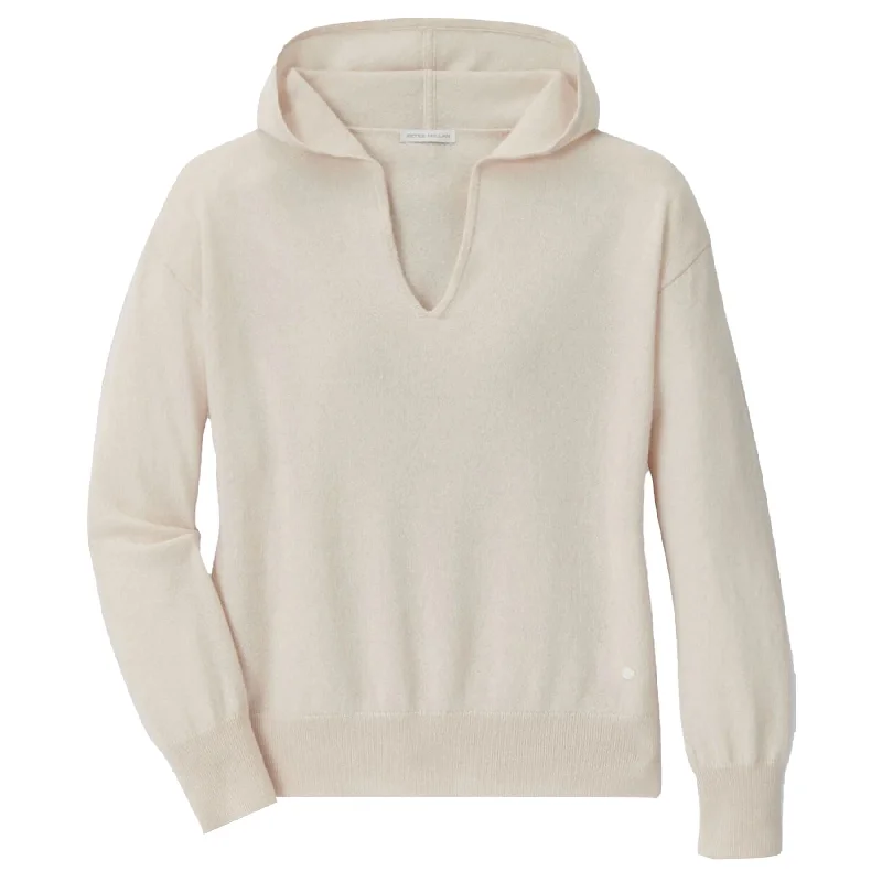 Breezy Comfort Womens Summer Cashmere Hoodie White Sand - SS25