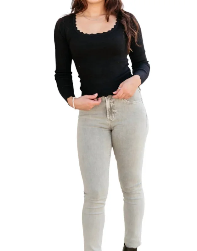 Comfy Layers Gisele Skinny Jeans In Grey