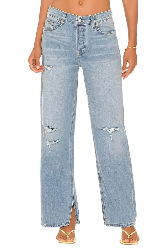 Simple Looks Liya Low Rise Boyfriend Jeans In Solana
