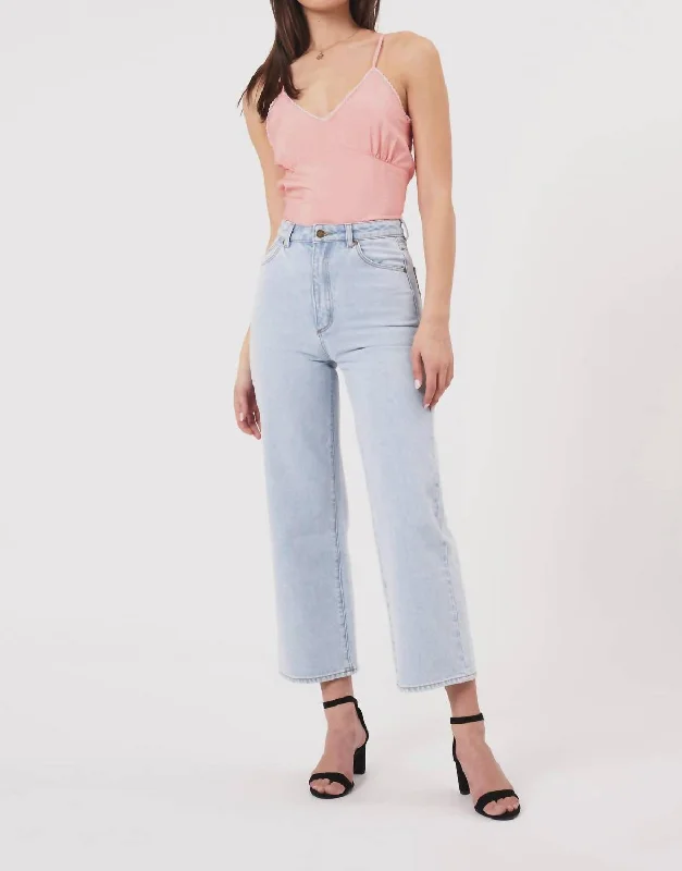 Cozy Fashion Trends Heidi Ankle Luna Jean In Light Blue Vintage