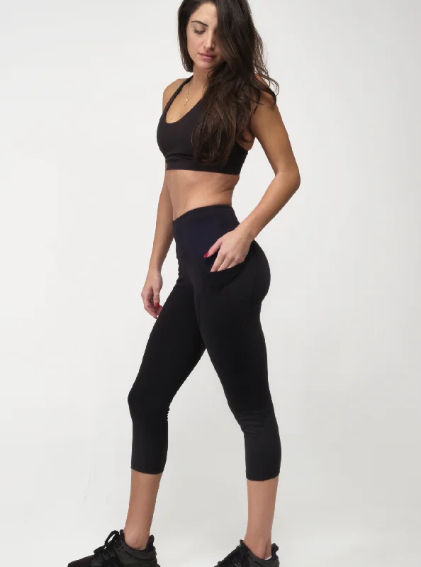 Comfortable Tops Capri Legging - Onyx