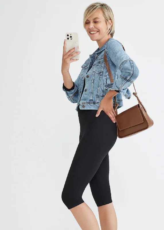 Cozy Fitting Talia Cropped Capri Shaping Legging - Cotton Stretch