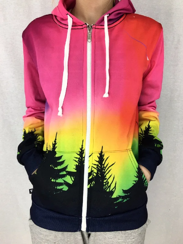 Fashion Comfort Forest Galaxy Unisex Zip Hoodie