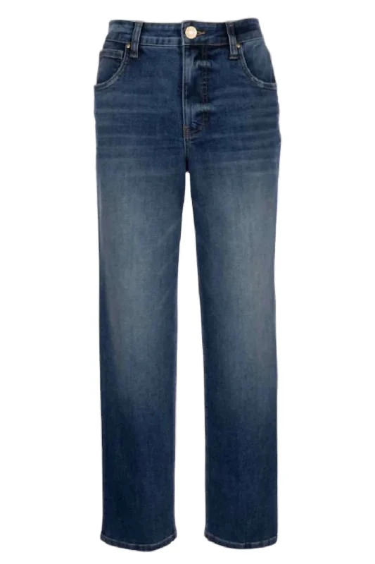 Casual Comfort Wear Women's Elizabeth High Rise Fab Ab Jeans In Dainty Wash