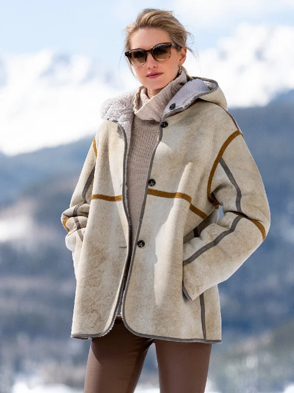 Cozy Footwear Zurs Reversible Shearling Coat