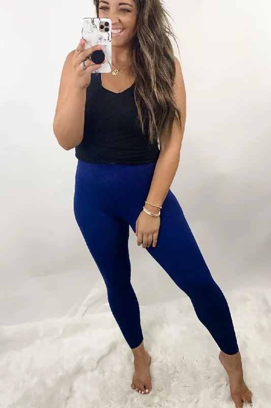 Layered Style Can't Get Better- Navy Full Length Leggings