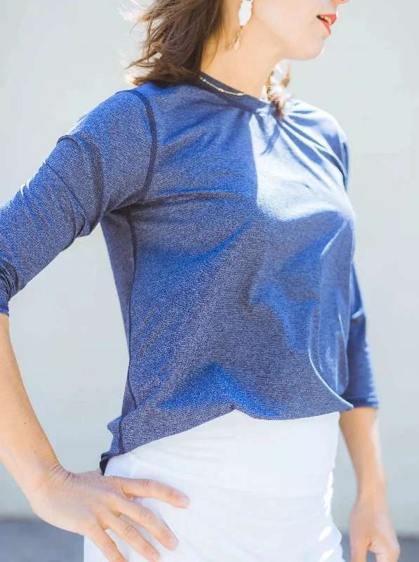 Trendy Looks Performance Quarter Sleeve - Denim