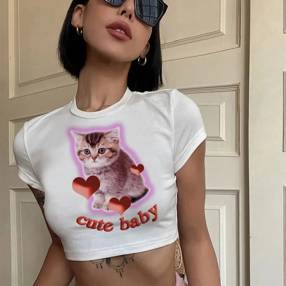 Breezy Outfits Cat Baby Tee