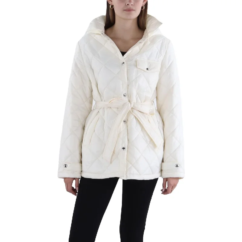 Chic Comfort Wear Sam Edelman Womens Quilted Hooded Puffer Jacket