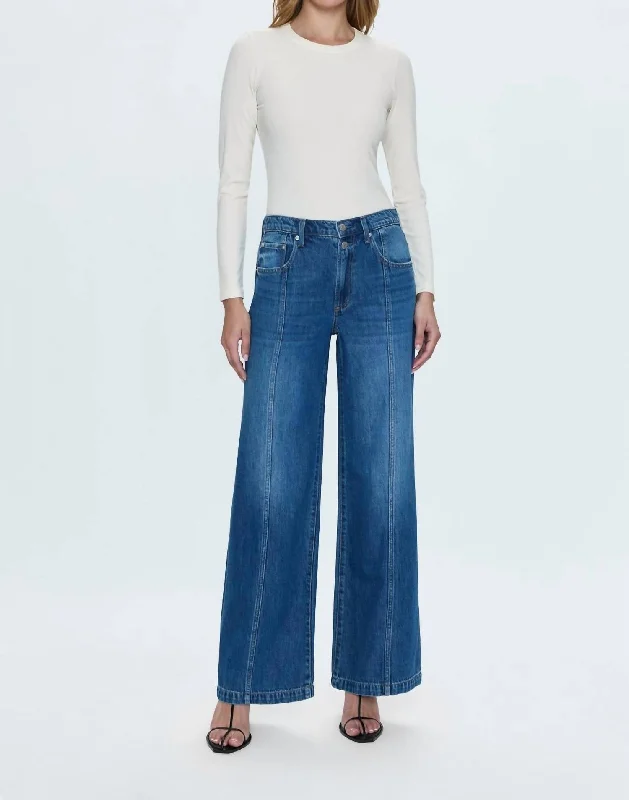 Effortless Dressing Jaydn Low Slung Palazzo Jeans In Celebration