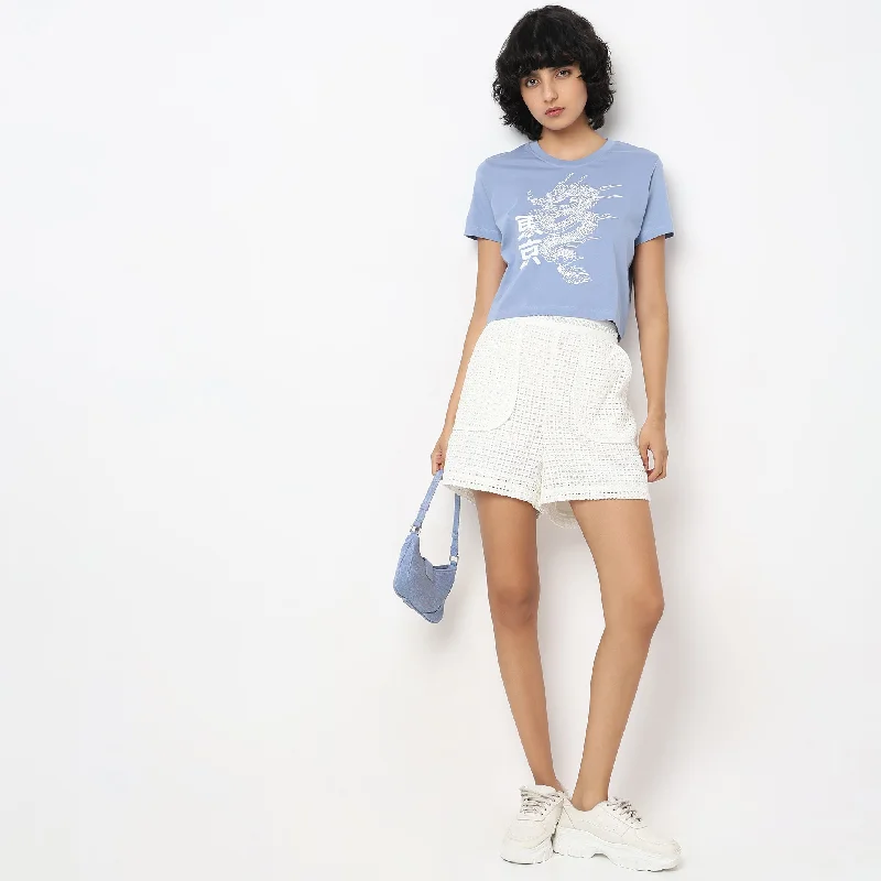 Trendy Comfort Wear Regular Fit Graphic T-Shirt