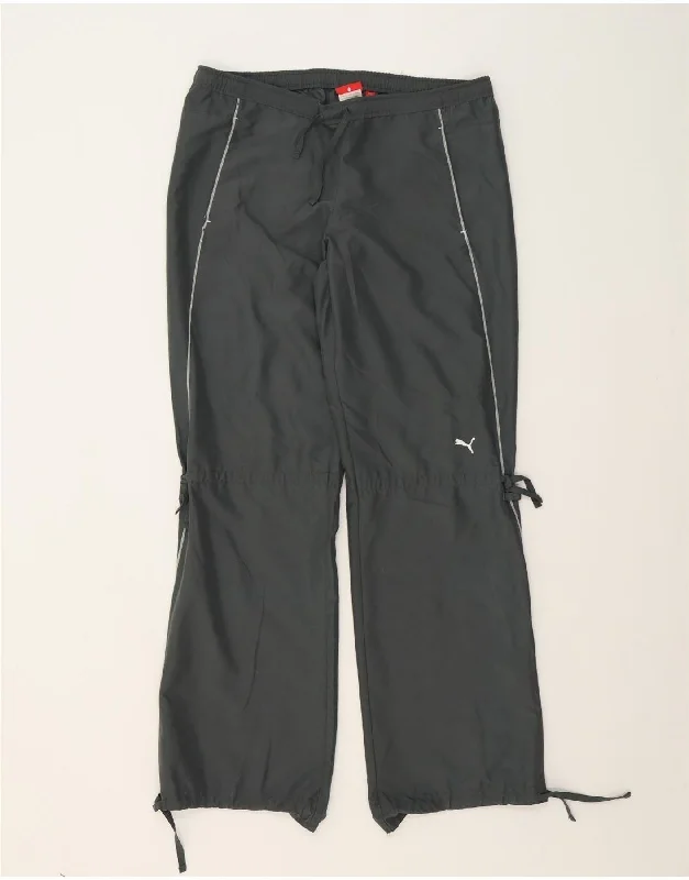 Warm Chic PUMA Womens Tracksuit Trousers UK 16 Large Grey Polyester