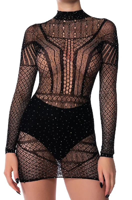 Relaxed Weekend Wear TONIGHT IS THE NIGHT SHEER MINI DRESS