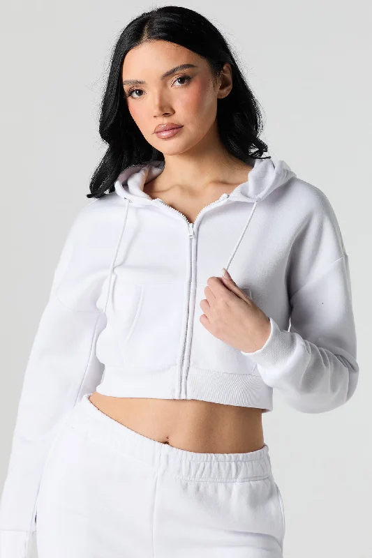 Comfy Layers Zip-Up Crop Hoodie
