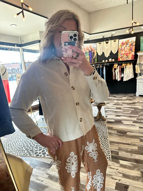 Trendy Looks Feels Like Home Chest Pocket Shirt Jacket