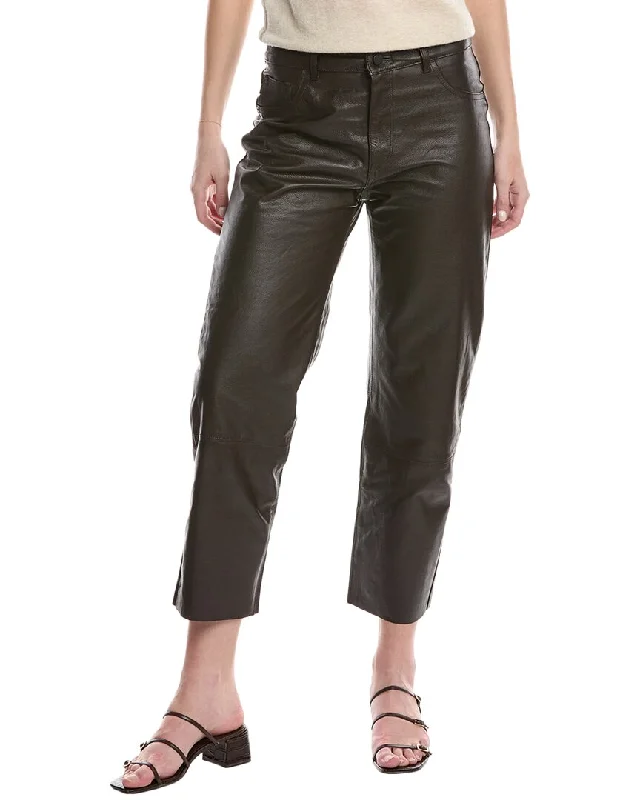 Relaxed Jackets DL1961 Patti High-Rise Leather Straight Jean