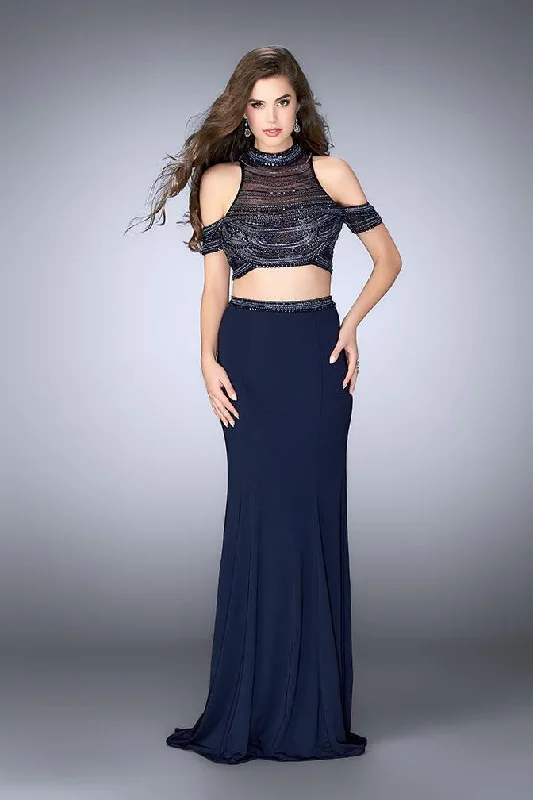 Soft Layers La Femme Gigi - 24053 Embellished Off-Shoulder Long Evening Gown