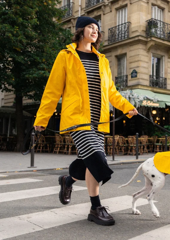 Cozy Chic Wear ST MORGANE - Waterproof Raincoat with Hood (YELLOW)