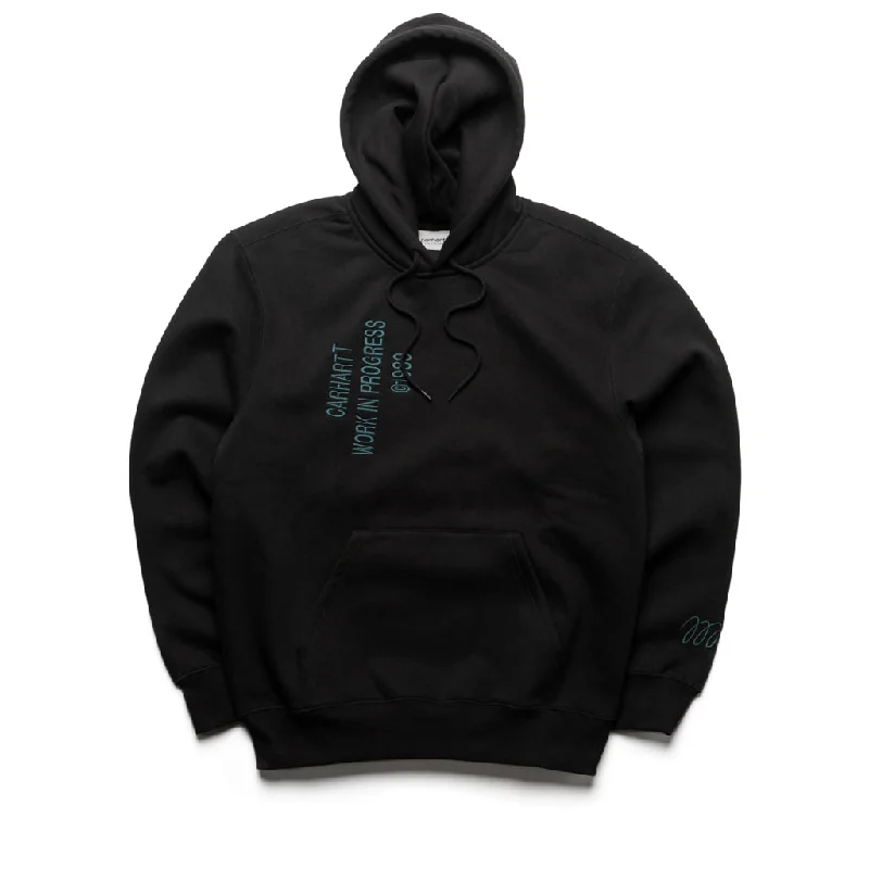 Casual Fit Wear Carhartt WIP Hooded Signature Sweatshirt - Black