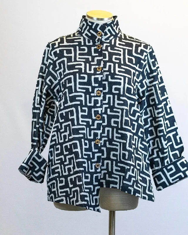 Relaxed Clothing Asymmetric Bamboo Jacket